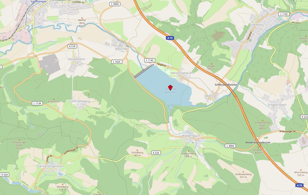 Karte Bergsee Ratscher OpenStreetMap